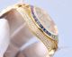 Swiss Grade Replica Iced Out Diamond Rolex Datejust II 41mm Gold Rainbow Bezel (6)_th.jpg